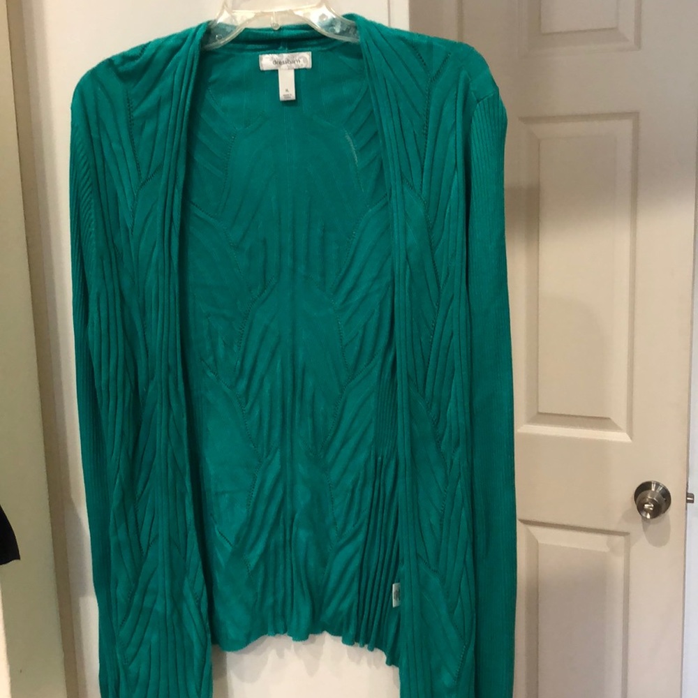 Cardigan Long Sleeve Teal Sweater